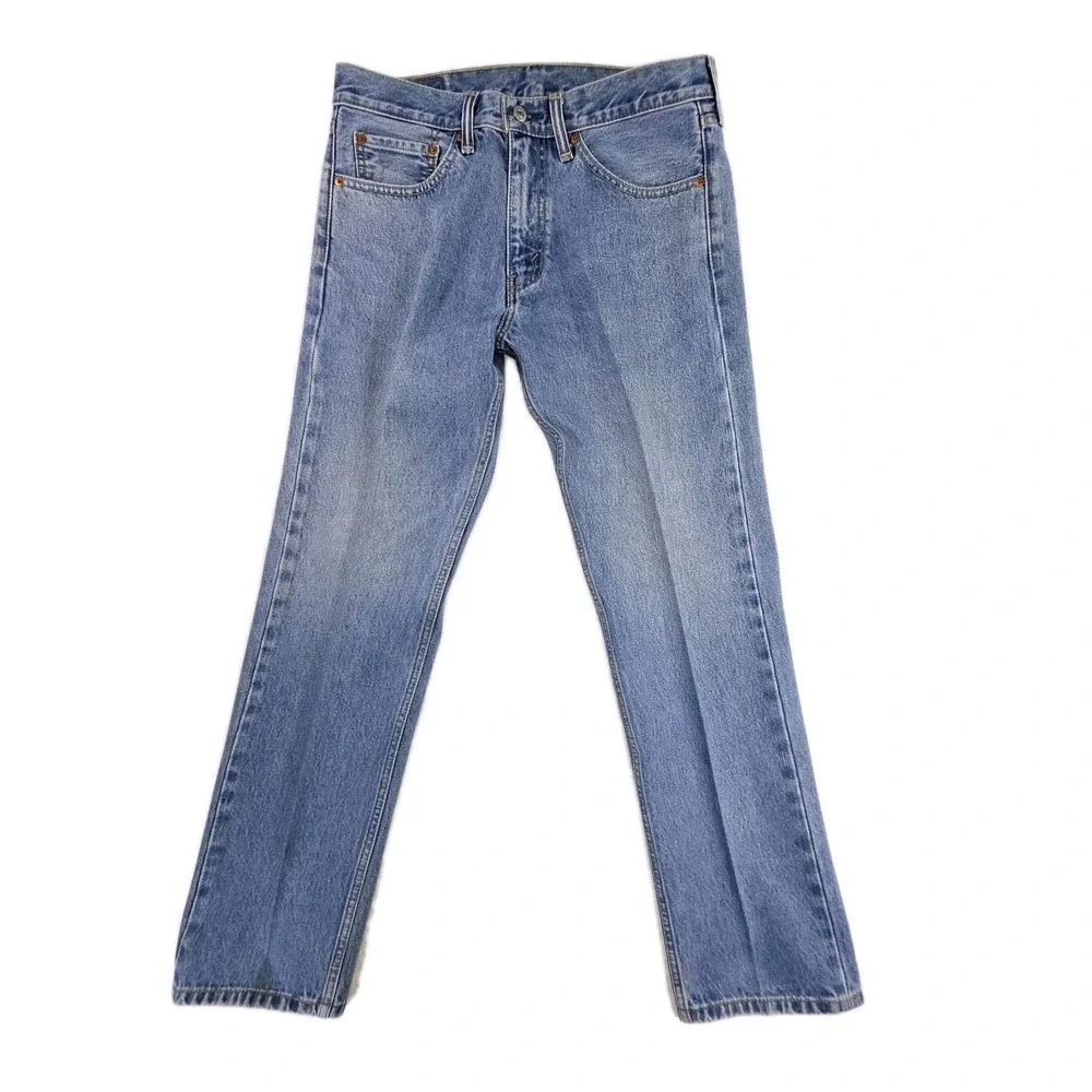 Levi's Men's 505 Blue 32x30 Original Fit Jeans Straight Leg Zip Fly 100% Cotton‎
